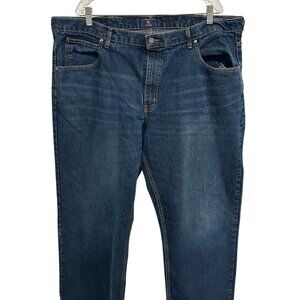Saddlebred Big & Tall Mens Classic Straight Leg Fit Blue Denim Jeans Size 44W